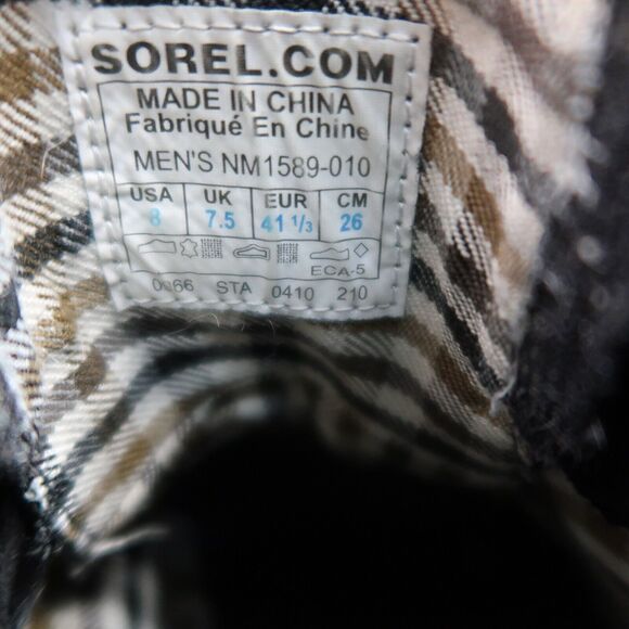 Sorel Shoes Mens 8 Boots Lace Up Kingston Peak Leather Waterproof Winter Chukka